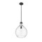 Z-Lite Bon Air Pendant, 1-Light, 13 In.W x 17.5 In.H, Matte Black/Clear 496P13-MB - alternate 6